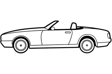 Obraz premium convertible line art silhouette vector illustration