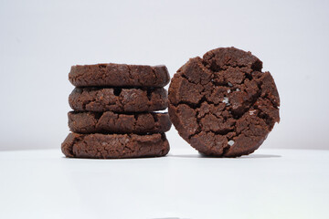 Stacked Salted Chocolate Sablé Cookies