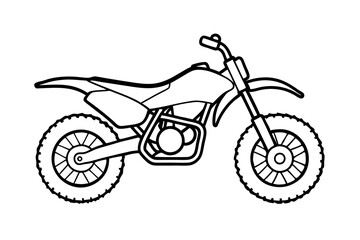Fototapeta premium dirt bike line art silhouette vector illustration