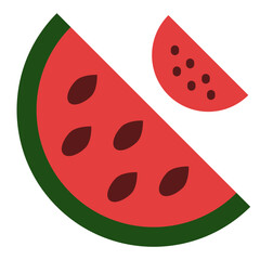 Watermelon slice Vector Design Icon Style