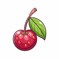 vector illustration of a chokecherry
