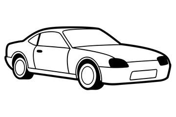 Obraz premium dyno dash car line art silhouette vector illustration