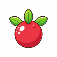vector illustration of a cranberry