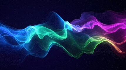 Obraz premium Mesmerizing Abstract Aurora: Gradient Streaks of Neon Colors for Dynamic Backgrounds and Digital Art