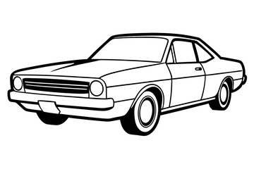 Obraz premium dyno dash car line art silhouette vector illustration