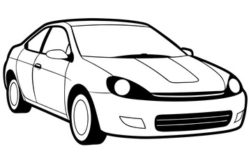 dyno dash car line art silhouette vector illustration