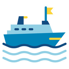 Cruise ship Vector Design Icon Style
