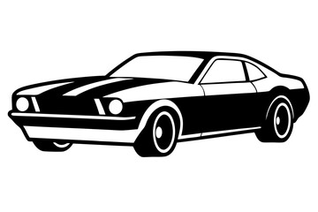 Naklejka premium dyno dash car line art silhouette vector illustration