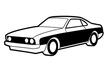 dyno dash car line art silhouette vector illustration