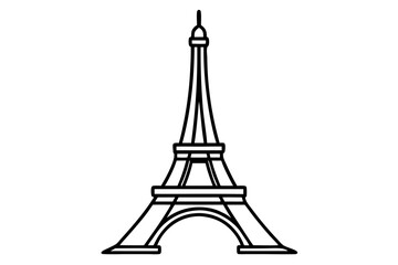 Obraz premium tower line art silhouette vector illustration