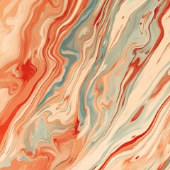 Vibrant swirl patterns in warm red and beige tones