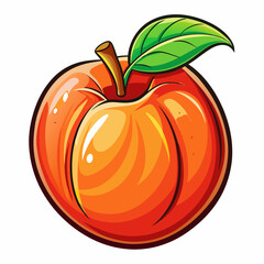 nectarine isolated on white