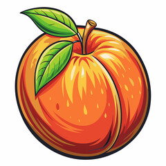 nectarine isolated on white