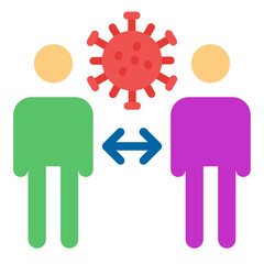 Social distancing Vector Design Icon Style