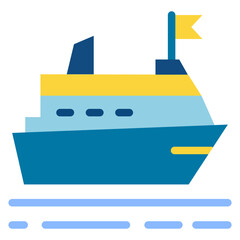 Cruise ship Vector Design Icon Style