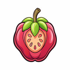 red apple isolated on white