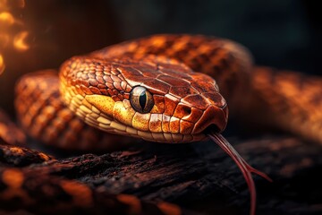 Obraz premium Close-up Snake Banner