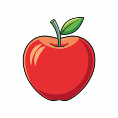 red apple vector illustration
