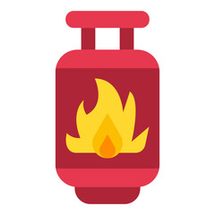 Gas Cylinder Vector Design Icon Style