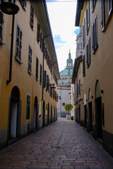 Fototapeta premium Busto Arsizio, Varese, Italy: historic buildings along via Sant Antonio
