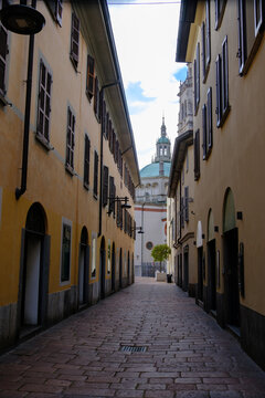 Busto Arsizio, Varese, Italy: historic buildings along via Sant Antonio