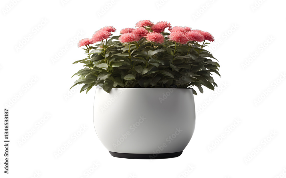 Poster flower pot isolated on a empty plain background