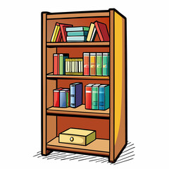 bookcase on white