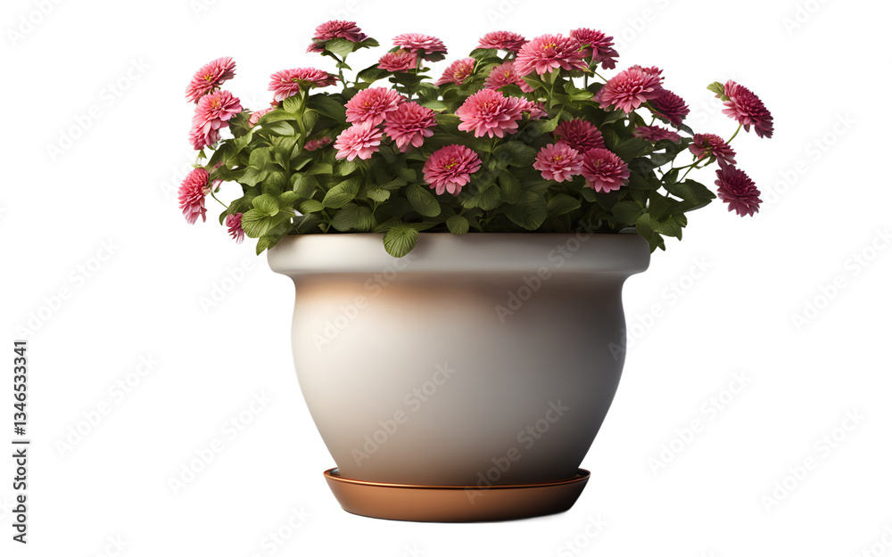 Poster flower pot isolated on a empty plain background