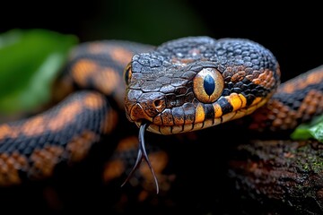 Fototapeta premium Close-up Snake Banner