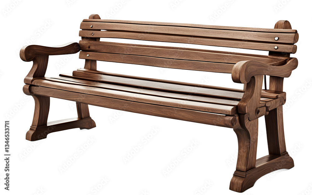 Poster garden bench isolated on a empty plain background