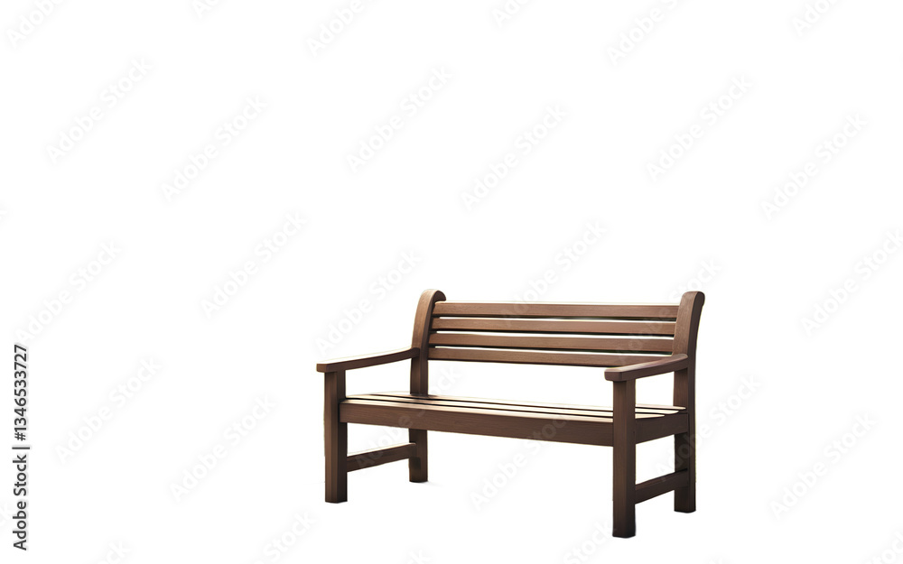 Aufkleber garden bench isolated on a empty plain background
