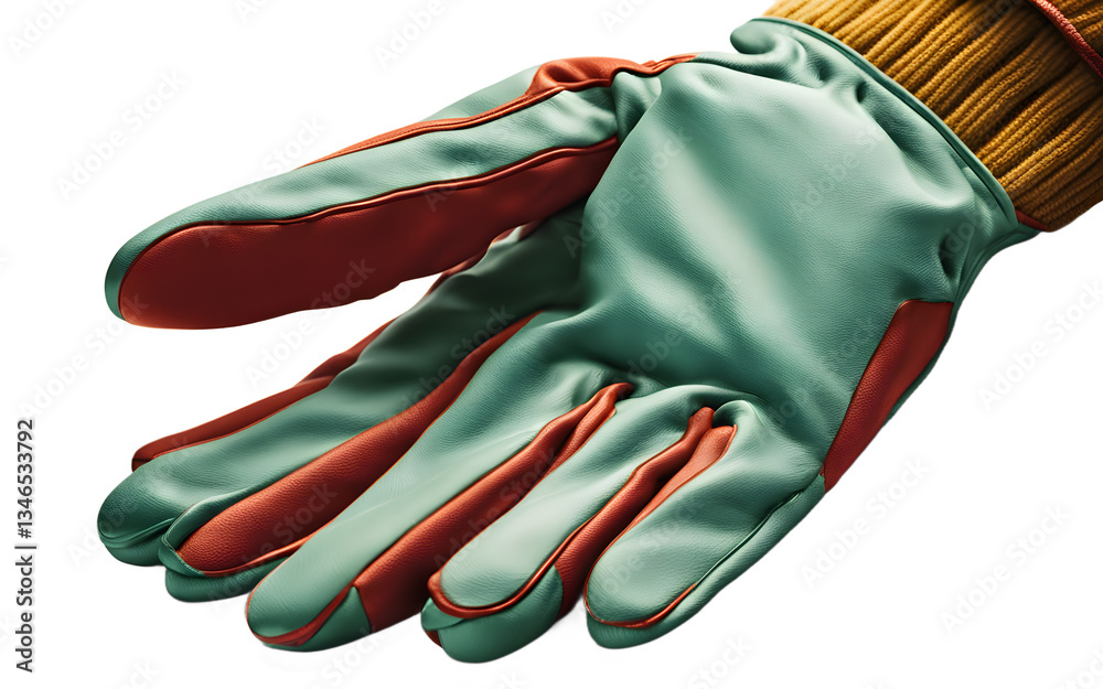 Poster garden gloves isolated on a empty plain background