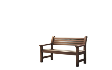 Garden bench isolated on a empty plain background
