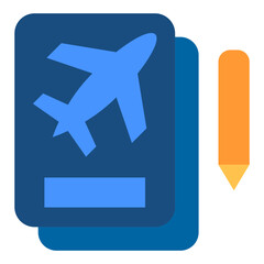 Fototapeta premium Travel Journal Vector Design Icon Style