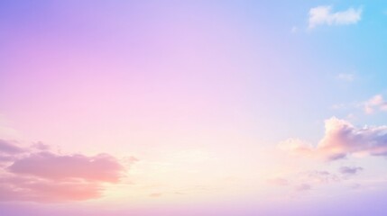 Obraz premium Serene Pastel Sky Gradient with Soft Clouds, Dreamy Atmosphere, and Smooth Color Transitions for Backgrounds and Creative Projects