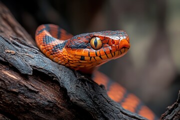Naklejka premium Close-up Snake Banner