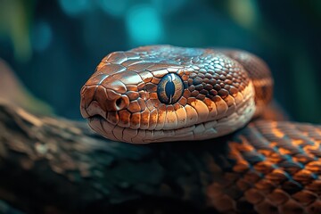 Obraz premium Close-up Snake Banner