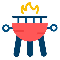 Barbecue Grill Vector Design Icon Style