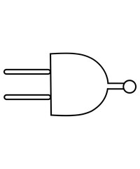 Plug icon with thin outline