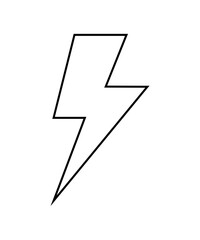 Lighting icon with thin outline