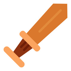 Wooden Sword Vector Design Icon Style
