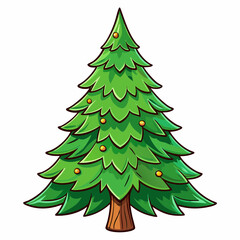 fir tree vector illustration