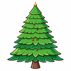 fir tree vector illustration