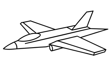 jet line art silhouette vector illustration
