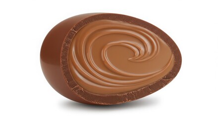 Chocolate Easter Egg, Milk Chocolate Egg with Swirl Design - Delicious Easter Treat, Spring Holiday Candy