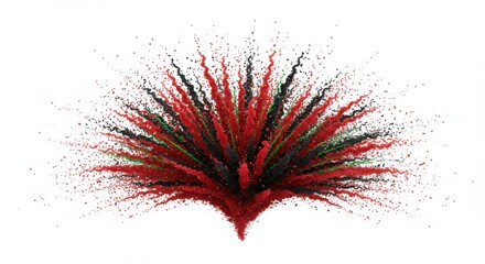 Red Black and Green Color Explosion; Abstract Paint Splash Background