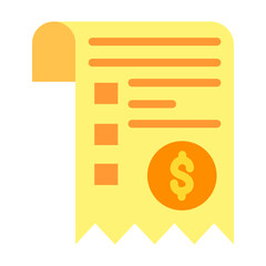 Receipt Vector Design Icon Style
