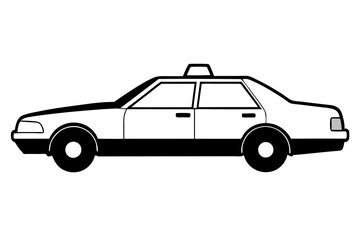 Fototapeta premium police car line art silhouette vector illustration