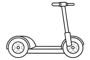 segway line art silhouette vector illustration
