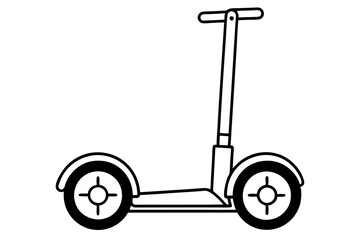 segway line art silhouette vector illustration